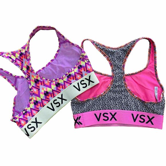 Two VSX Sport Victoria’s Secret Womens Sports Bras Size Small Unpadded Wireless - Picture 4 of 5